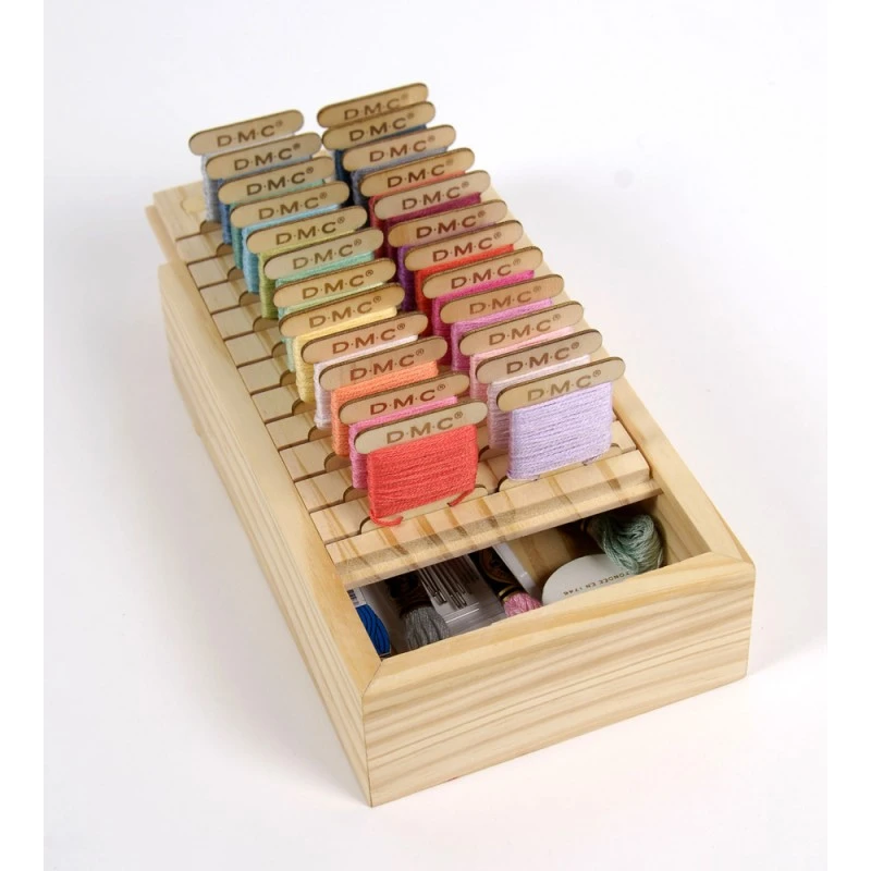 CAJA ACCESORIOS DE MADERA DMC