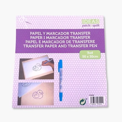 PACK PAPEL TRANSFER 3 UNIDADES + ROTULADOR