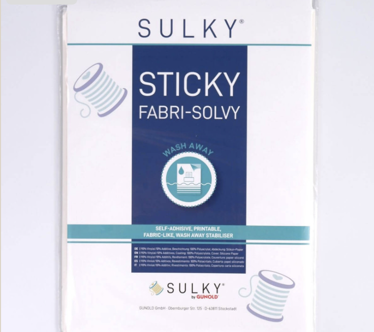 PAPEL SOLUBLE ESTABILIZADOR STICKY SULKY PAPER ADHESIVO UNIDAD