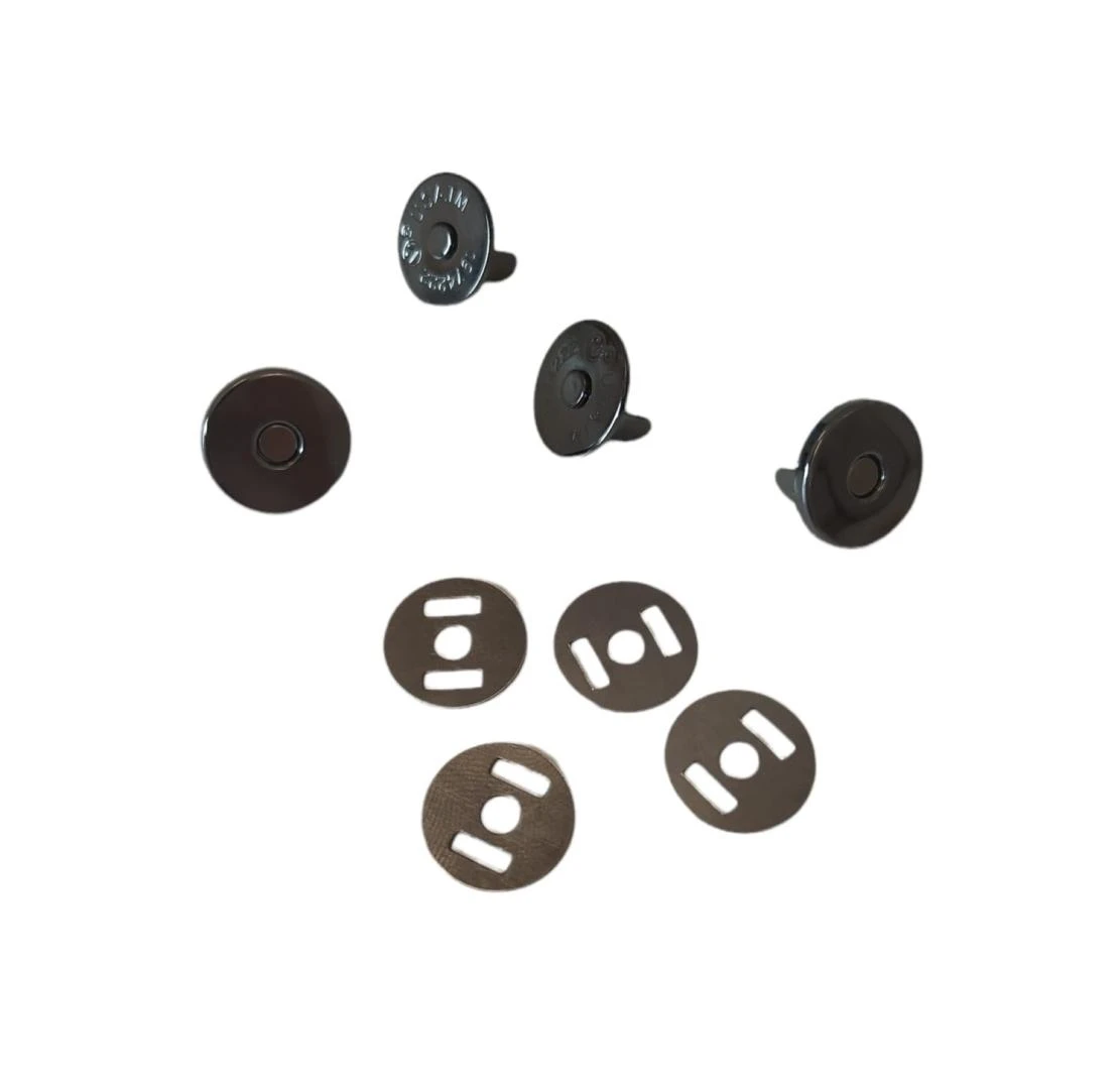 CIERRE METÁLICO MAGNÉTICO 14MM PLATEADO