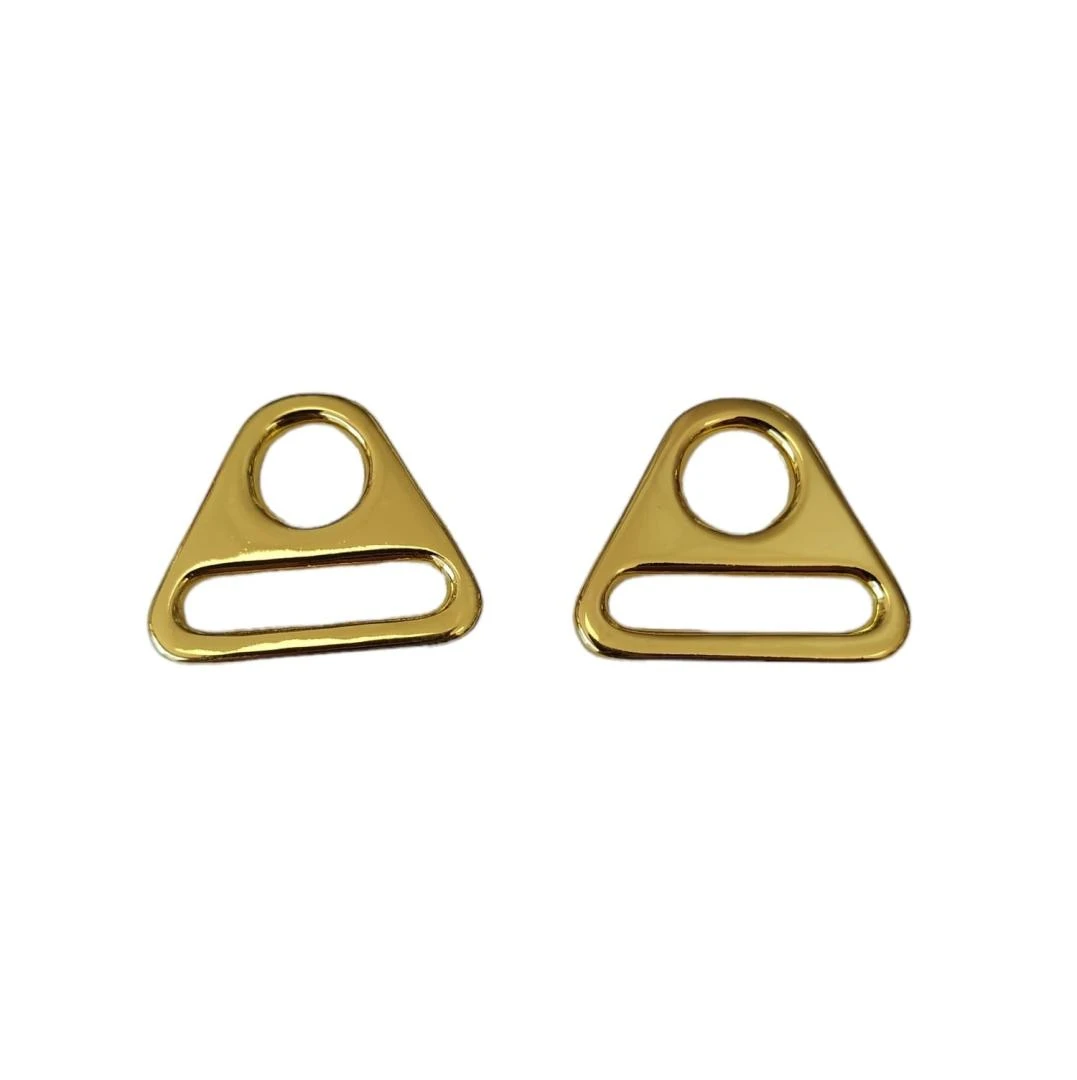 HEBILLA TRIANGULAR 25MM ORO 2 UNIDADES