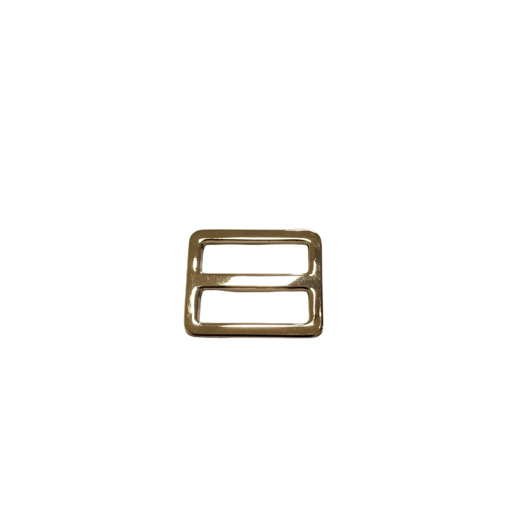 HEBILLA RECTANGULAR DE ANILLO PLANO 25MM ORO