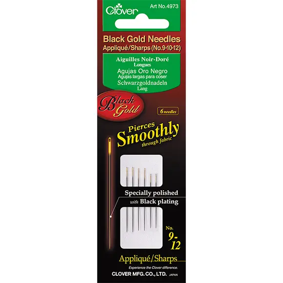 AGUJAS APLICACIÓN ORO NEGRO MEDIANAS 9 12 CLOVER