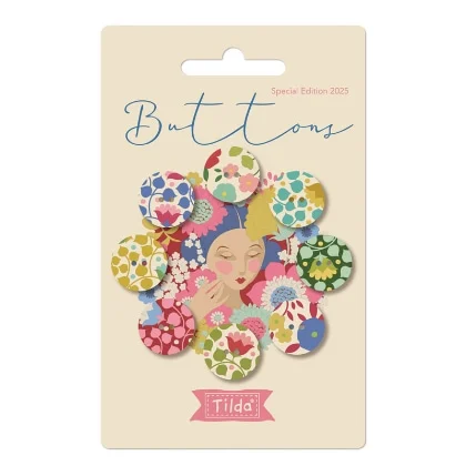 BOTONES TILDA 16 MM WALLFLOWER RED GREEN