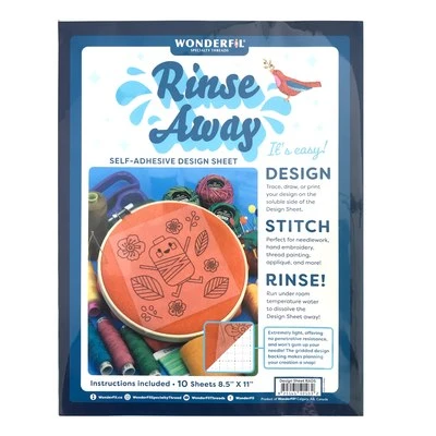 PAPEL SOLUBLE ADHESIVO WONDERFIL PARA BORDAR PAQUETE