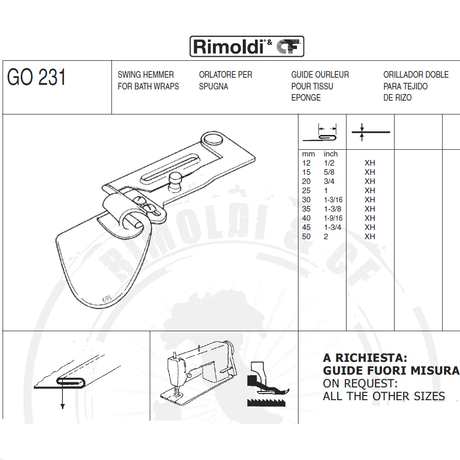 ORILLADOR DOBLE PARA TEJIDO GRUESO