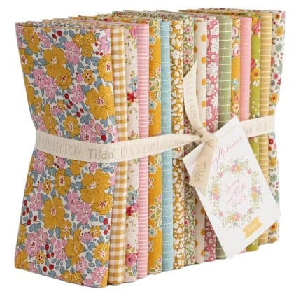 TELA TILDA FAT QUARTER X16 MEMORIES IN SPRING