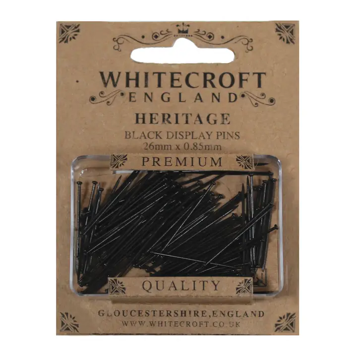 ALFILERES HERITAGE NEGROS DE 26X0.80MM 300 U.