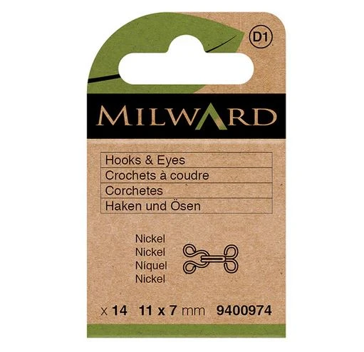 CORCHETE NIQUEL 11X7 MM 14 UNIDADES Nº0