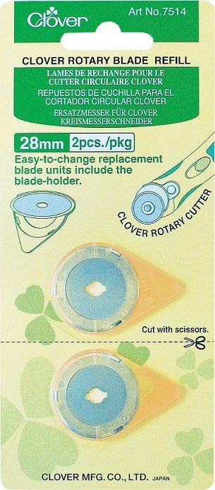 CUCHILLAS PARA CUTTER ROTATORIO CLOVER 28MM